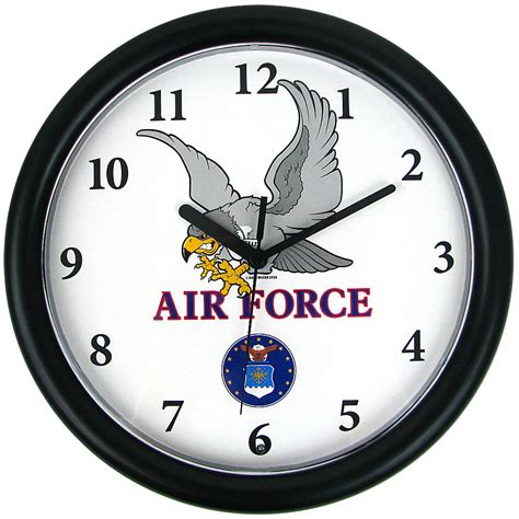 Ncaa Deluxe Chiming Us Air Force Clock Featuring Eagle Mascot