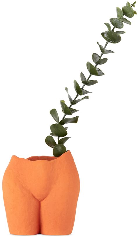 Orange Ceramic Popotin Pot By Anissa Kermiche Ssense Canada