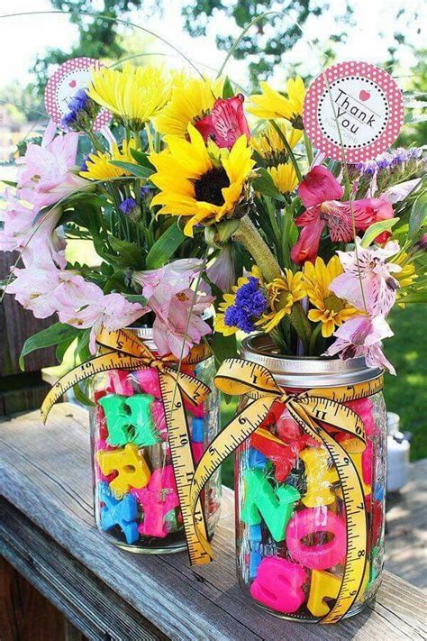 ABCs flower arrangement | Diy teacher gifts, Teacher appreciation gifts