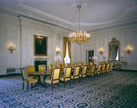 White House Rooms State Dining Room John F Kennedy