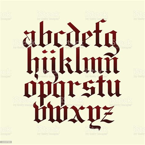 Easy Gothic Calligraphy Alphabet