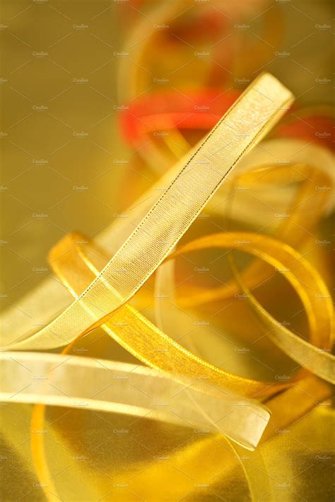 Gold Christmas Ribbon High Quality Holiday Stock Photos ~ Creative Market