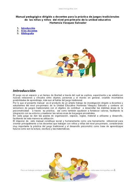 Esquema e instructivo para elaborar la tesis. Manual Juegos Tradicionales | Ocio | Crecimiento personal