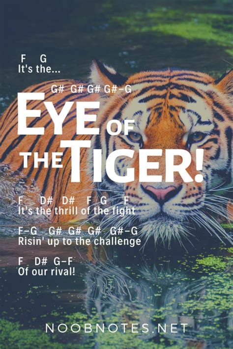Eye Of The Tiger Survivor Letter Notes For Beginners Music Notes