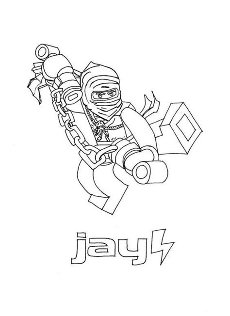 Kleurplaat Ninjago Jay