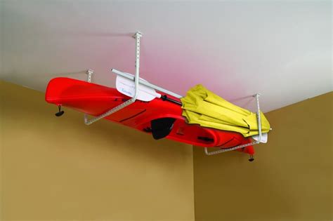 Diy Garage Ceiling Kayak Storage Building Houdini Sailboat