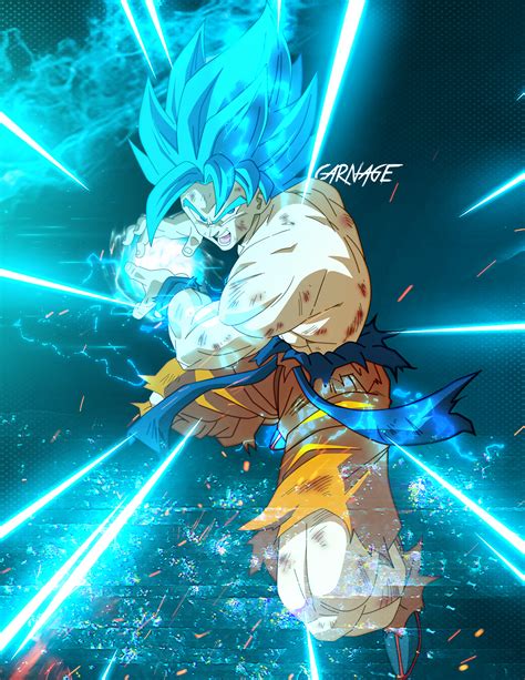 Goku Ssgss Kamehameha Artwork By Carnagetd On Deviantart Anime Dragon