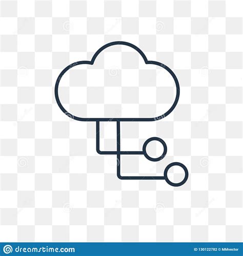 Cloud Computing Vector Icon Isolated On Transparent Background Stock