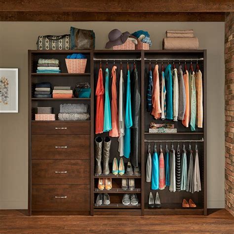 Space Creations Wood Closet Organizer Kit My Inviting Home