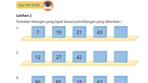 Kunci Jawaban Matematika Kelas Halaman Ayo Berlatih Kurikulum Merdeka Pola Bilangan