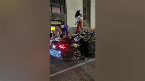 Loud Cute Drunk Girls Twerking In Nola On Halloween Blocking Traffic Causing Angry Drivers