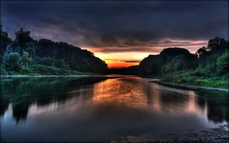 Download Sunset Lake Beautiful Landscape Wallpaper For