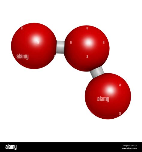 El Ozono O3 Trioxygen Molécula Estructura Química Los átomos Son