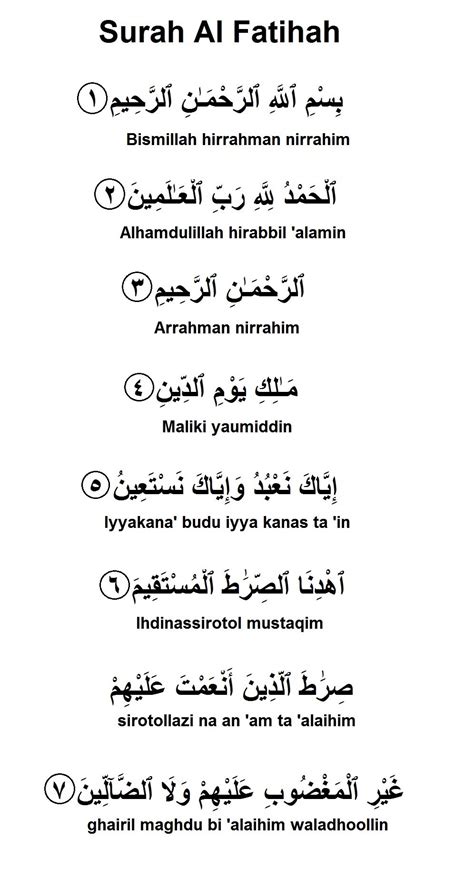 Surah Al Fatihah Rumi Dan Maksudnya In English Imagesee