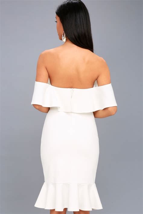 Sexy White Dress Bodycon Dress Off The Shoulder Dress