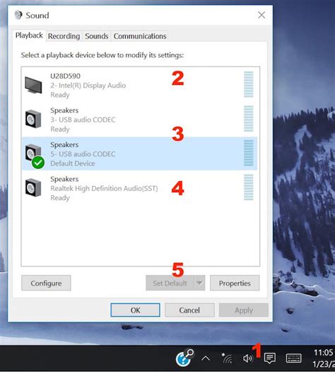 Set Default Sound Device In Windows Caldigit