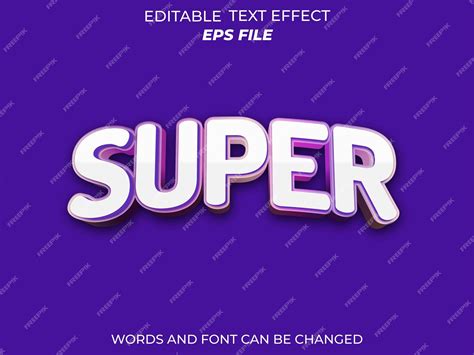 Premium Vector Super Text Effect Font Editable Typography 3d Text