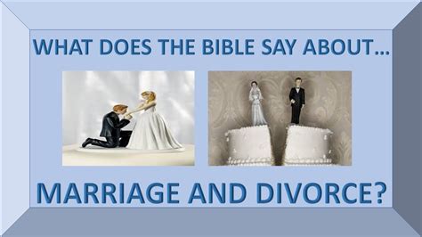 What Does The Bible Say About Marriage And Divorce Youtube