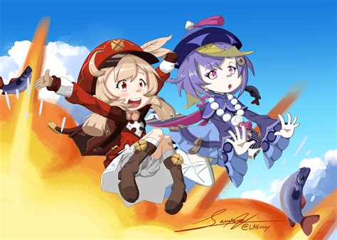 I play klee and qiqi together just because qiqi has crazy healing, fischl is more than enough for me to proc elemental reactions. Klee And Qiqi Fanart - Genshin Impact Mmd 4k 60fps Klee ...