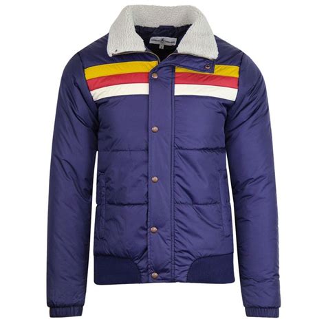 Madcap England Edge 70s Rainbow Stripe Ski Jacket Navy Ski Jacket