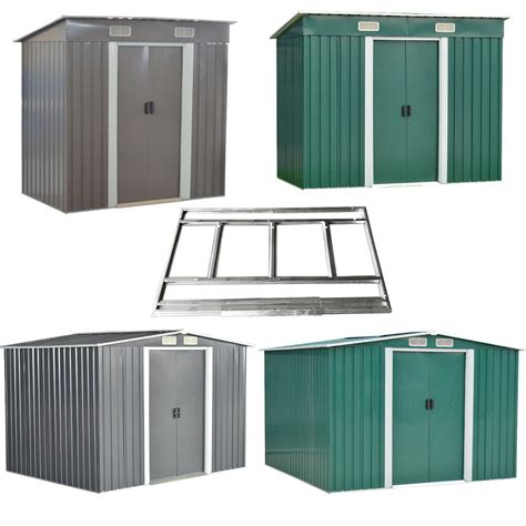 6x48x48x68x10 Metal Garden Shed Pentapex Roof Outdoor Storage With