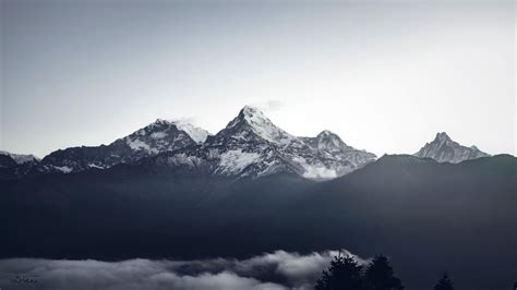 Landscape Mountains Clouds Himalayas Wallpapers Hd Desktop And