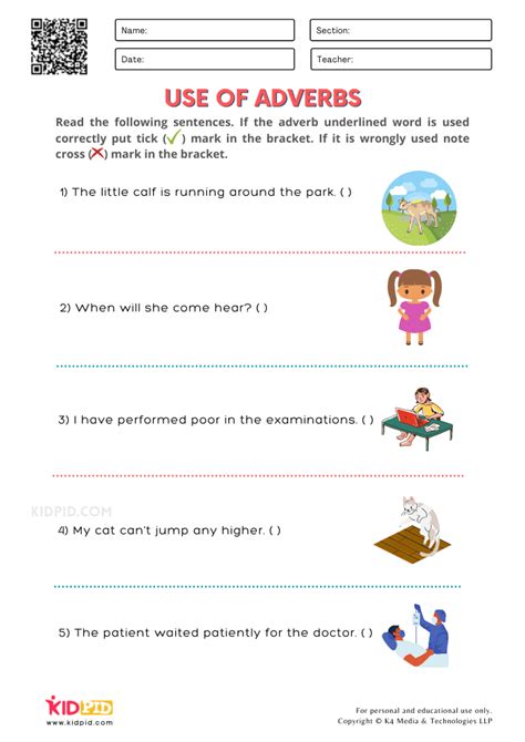 Adverbs Worksheets For Grade 2