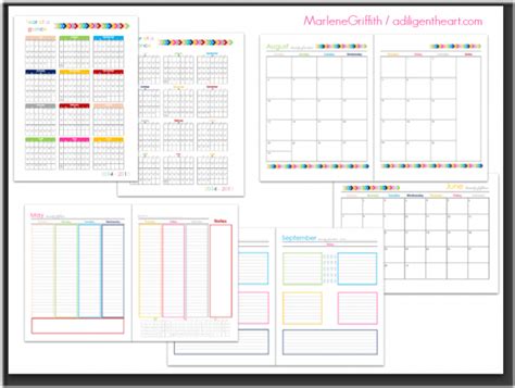 The planner is designed for easy use, with the monthly views outlined at the beginning and the daily view on subsequent pages. 2014-2015 Digital Planner - Callista's Ramblings