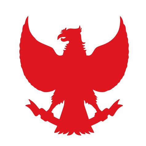 Garuda Pancasila In Red Logo Icon Symbol Indonesia State Symbol Vector