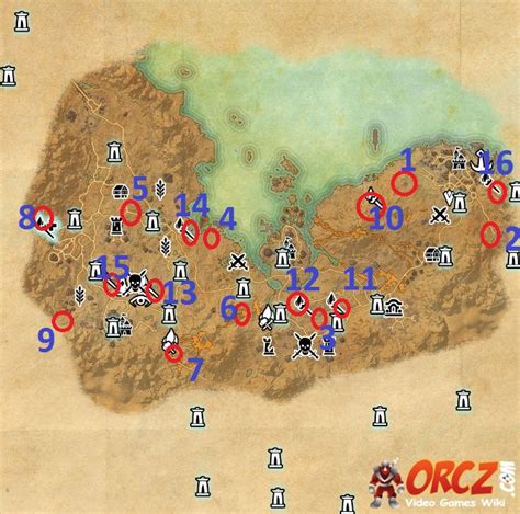 Eso All Stonefalls Skyshards Map Orcz The Video Games Wiki