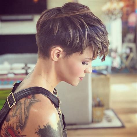 The long pixie cut with short tapered back and sides and long hair on top is a natural looking quick and easy trendy haircut for this year. 20 Best Collection of Edgy Messy Pixie Haircuts