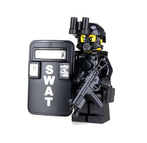 Swat Pointman Police Officer Minfigure Sku50 Made With Real Lego