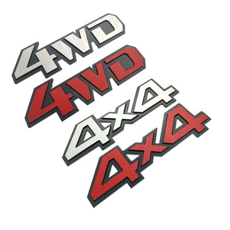 3d Auto Car Styling Chrome Aluminum Sticker 4wd Emblem Badge Rear Decal Logo For Toyota