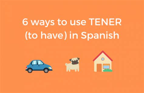 Ways To Use Tener To Have In Spanish Examples