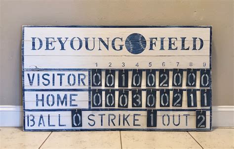 Custom Rustic Baseball Vintage Sports Scoreboard Etsy Canada