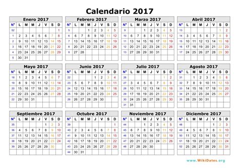 Calendario 2017 Calendario De España Del 2017
