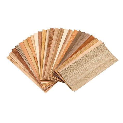 25 Piece Mixed Species Wood Veneer Sample Pack Wood Veneer Veneers