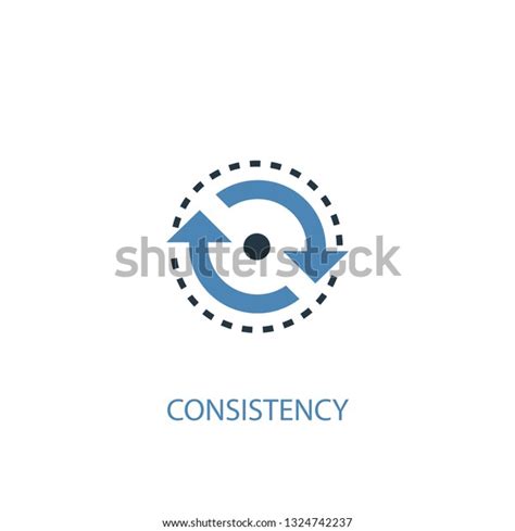 Consistency Concept 2 Colored Icon Simple Stock Vector Royalty Free