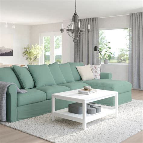4er set möbelfüsse tischbeine sofafüsse ausführung weiß eckig 25mm x 25mm höhe 250mm. GRÖNLID 4er-Sofa - mit Récamiere, Ljungen hellgrün - IKEA