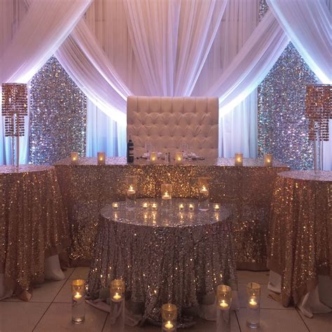 Just A Little Sparkle Wedding Table Setup Wedding Reception Head