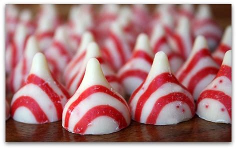 You could also use the candy cane kisses, which would look great for both valentine's day and christmas, or the cherry cordial kisses, or any flavor really. Candy Cane Kisses - Christmas Cookies