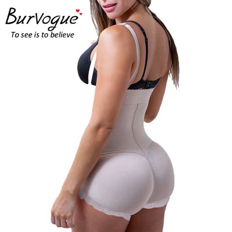 Burvogue Hot Latex Body Shaper Plus Size Tummy Control Underwear Clip