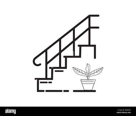 Stairs Icon Vector Isolated On White Background Stairs Transparent