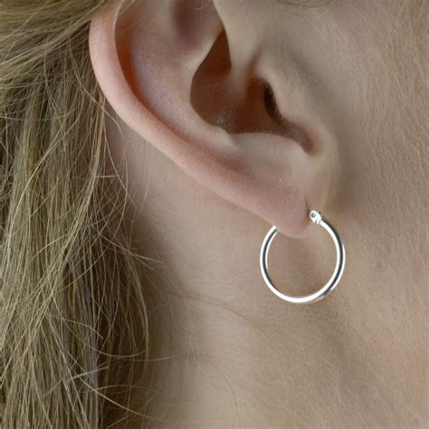 Sterling Silver Everyday Small Hoop Earrings By The London Earring