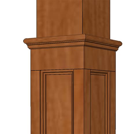 Square Half Recessed Paneled Hardwood Column I Elite Trimworks
