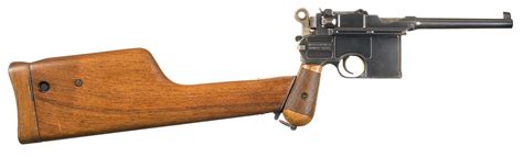 Mauser Large Ring Broomhandle Semi Automatic Pistol With Von Lengerke
