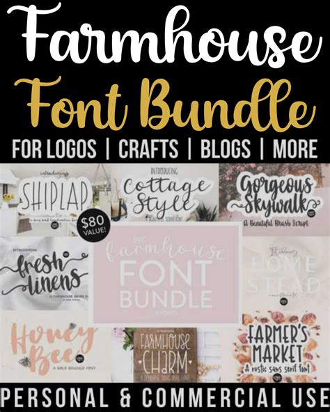 Best Handwritten Farmhouse Font Bundle For Commercial Use Cricut