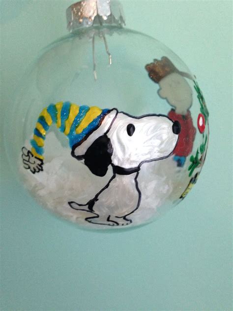 Diy Charlie Brown Christmas Ornament Snoopy Puffy Paint Sharpies