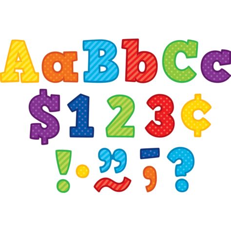 Playful Patterns Bold Block 4 Letters Combo Pack Classroom Centers