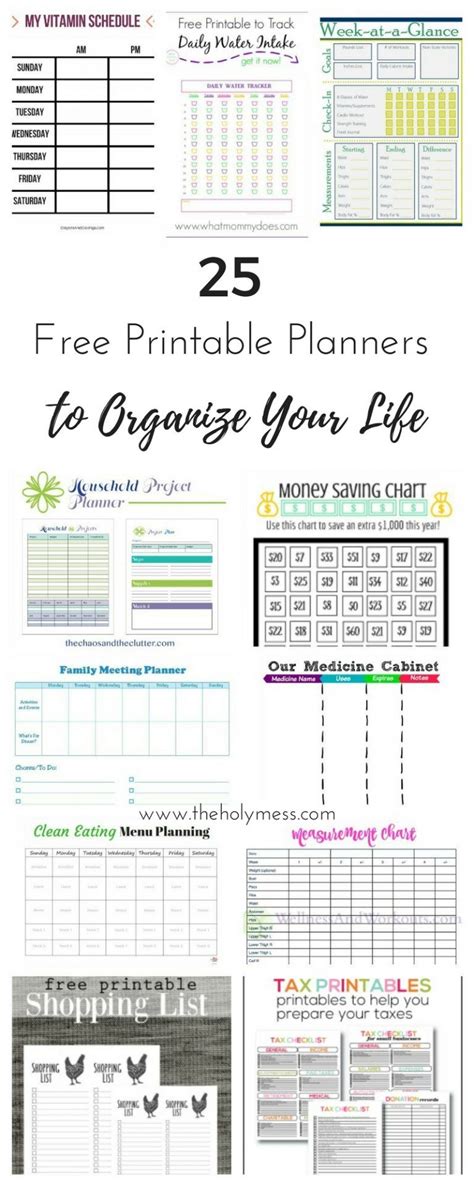 25 Free Printable Planners To Organize Your Life To Do Planner Meeting